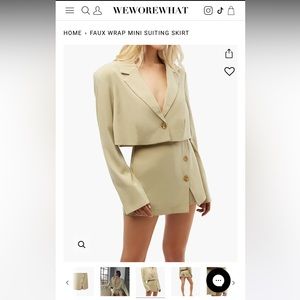 Weworewhat Cropped blazer with matching skort